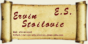 Ervin Stoilović vizit kartica